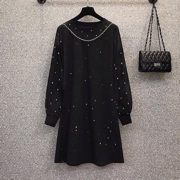 casual dresses -5xl plus size women elegant shiny vintage autumn 2021 long sleeve dot print mesh office dress black vestido, Black;gray
casual dresses -5xl plus size women elegant shiny vintage autumn 2021 long sleeve dot print mesh office dress black vestido, Black;gray