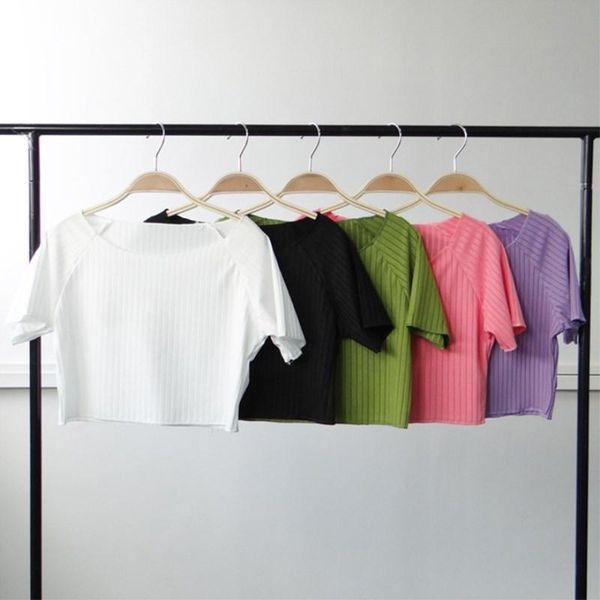 women's t-shirt brandy women harajuku knitted short sleeve korean fashion style ribbed summer crop 2021 vintage clothing mujer, White
women's t-shirt brandy women harajuku knitted short sleeve korean fashion style ribbed summer crop 2021 vintage clothing mujer, White