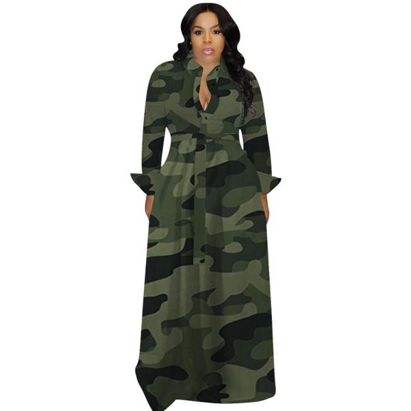 casual dresses african fall winter camouflage long women sleeve slim maxi plus size dress causal turn-down collar shirt, Black;gray
casual dresses african fall winter camouflage long women sleeve slim maxi plus size dress causal turn-down collar shirt, Black;gray