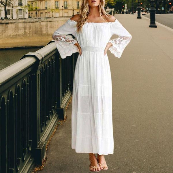 casual dresses fashion off the shoulder chiffon lace dress strapless long sleeves party gown loose ankle-length summer beach sundress, Black;gray
casual dresses fashion off the shoulder chiffon lace dress strapless long sleeves party gown loose ankle-length summer beach sundress, Black;gray