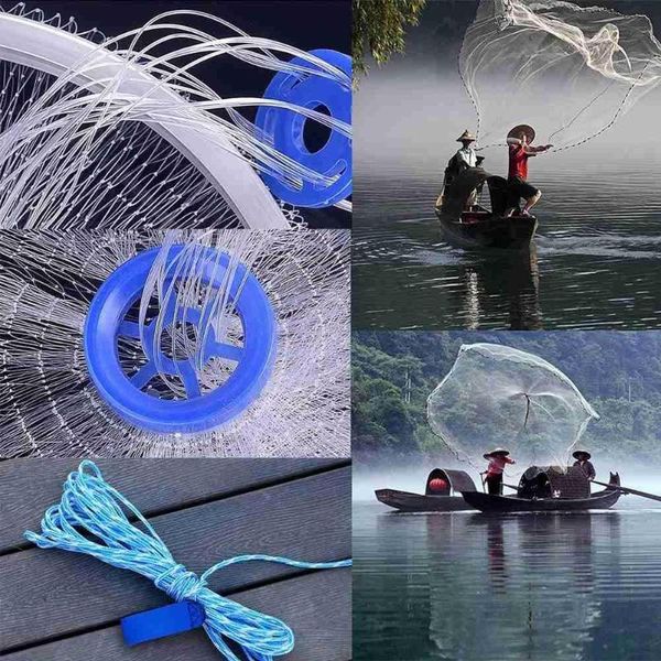 fishing accessories 15m/240cm diameter hand throw net nylon settler blue/white bait f6m3
fishing accessories 15m/240cm diameter hand throw net nylon settler blue/white bait f6m3