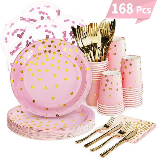 disposable dinnerware pink gold dots wedding tableware paper cups and plates birthday party decoration girls baby cute set supplies
disposable dinnerware pink gold dots wedding tableware paper cups and plates birthday party decoration girls baby cute set supplies