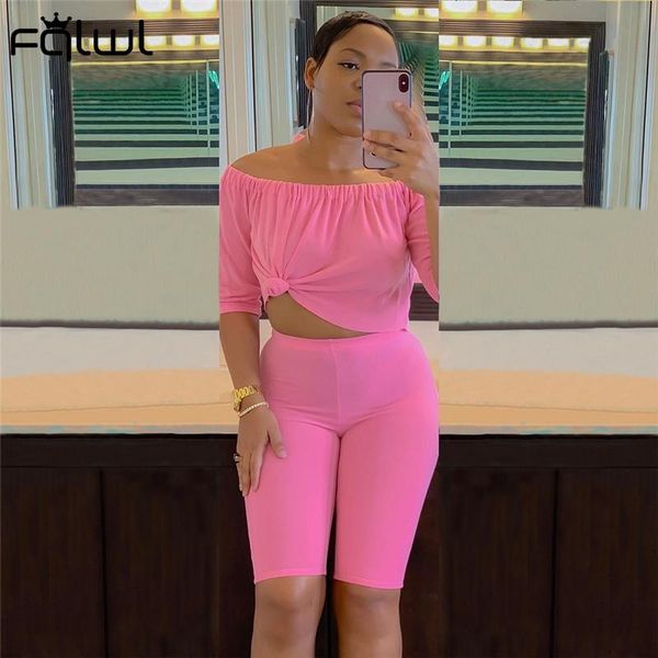 women's tracksuits fqlwl streetwear summer 2 two piece set women 2021 outfits off shoulder crop biker shorts suits pink casual matching, Gray
women's tracksuits fqlwl streetwear summer 2 two piece set women 2021 outfits off shoulder crop biker shorts suits pink casual matching, Gray