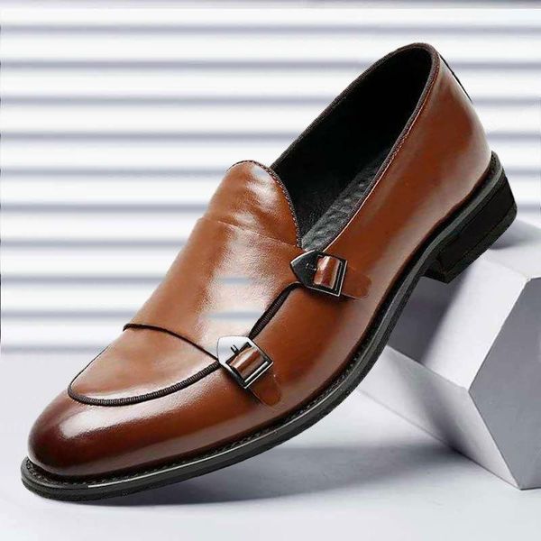 dress shoes men pu leather fashion monk strap promotional loafers vintage classic male casual footwear plus size 47 48, Black
dress shoes men pu leather fashion monk strap promotional loafers vintage classic male casual footwear plus size 47 48, Black