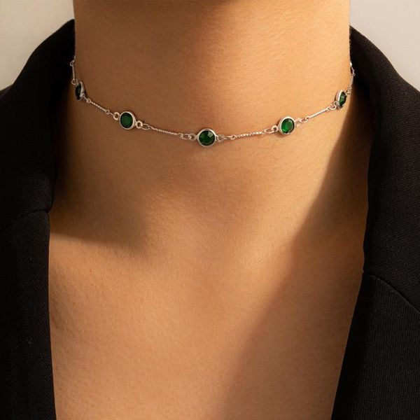 chains bohemian colorful bead green stone choker necklace for women gold alloy metal charm handmade chain jewelry gift, Silver
chains bohemian colorful bead green stone choker necklace for women gold alloy metal charm handmade chain jewelry gift, Silver