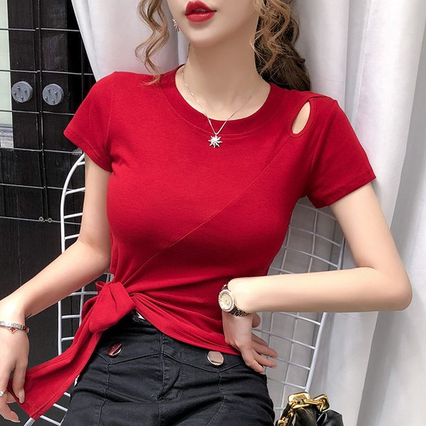 t-shirt t-shirt short sleeve t-shirt women's 2021 summer new fashion korean slim solid simple lace up top, White
t-shirt t-shirt short sleeve t-shirt women's 2021 summer new fashion korean slim solid simple lace up top, White