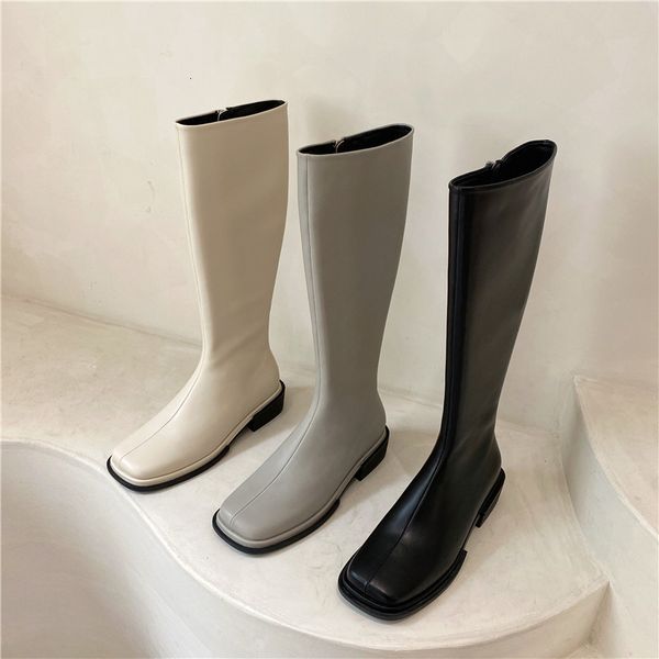 white women's sho 2021 autumn and winter thin short children's middle long knight boots, Black
white women's sho 2021 autumn and winter thin short children's middle long knight boots, Black