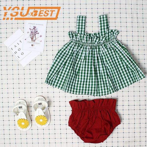 plaid baby girls clothes summer sleeveless ruffle dress + shorts toddler kid outfits set 210429, White
plaid baby girls clothes summer sleeveless ruffle dress + shorts toddler kid outfits set 210429, White