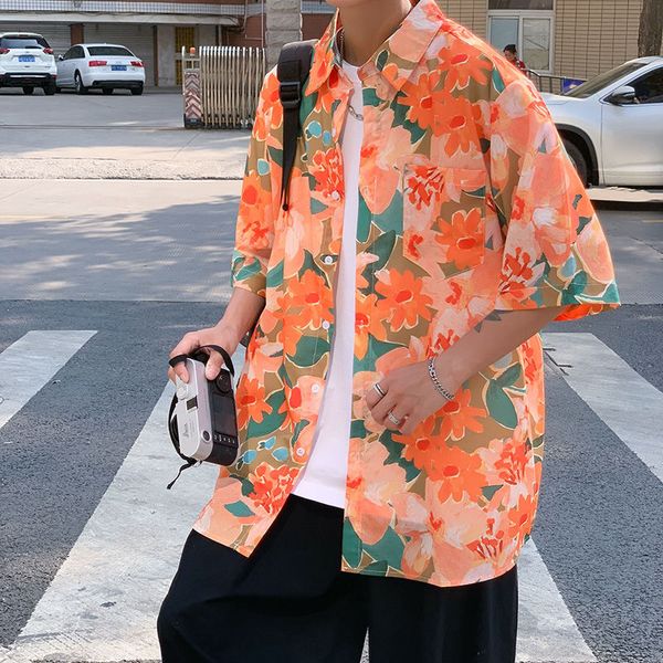 shirts summer hawaiian men's fashion casual men streetwear loose short-sleeved mens floral shirts s-2xl, White;black
shirts summer hawaiian men's fashion casual men streetwear loose short-sleeved mens floral shirts s-2xl, White;black