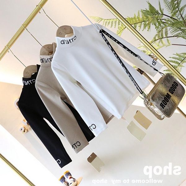 shirts kids girls and boys high collar velvet bottoming shirt, White;black
shirts kids girls and boys high collar velvet bottoming shirt, White;black