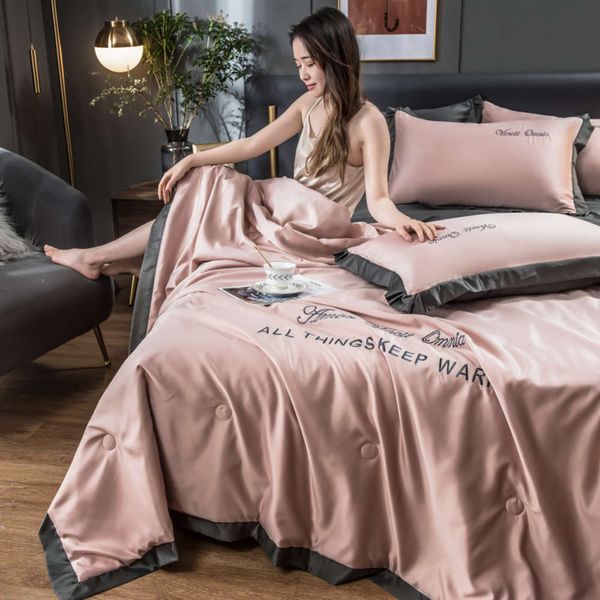 air conditioner quilt summer ice silk cool core four piece set double person water washed single thin spring
air conditioner quilt summer ice silk cool core four piece set double person water washed single thin spring