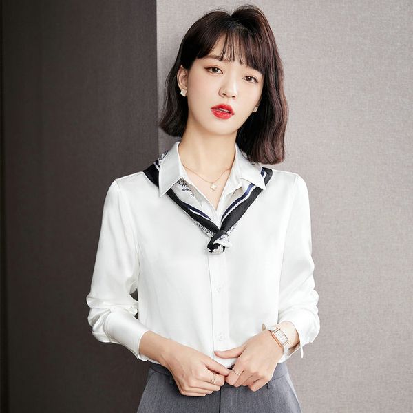 autumn shirt long sleeve scarf design women blouse 2021 new fashion trend shirt office business ladies shirt, White
autumn shirt long sleeve scarf design women blouse 2021 new fashion trend shirt office business ladies shirt, White