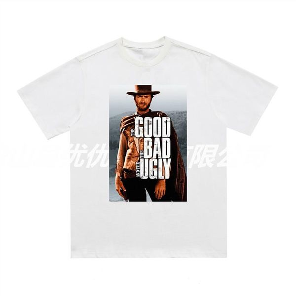 

men's t-shirts hip hop the good bad and ugly blondie angel eyes tuco cowboy t shirt male quality il buono brutto cattivo leisure sport, White;black