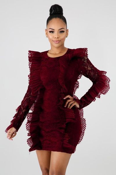casual dresses women's lace party dress round neck butterfly sleeve tight-fitting mini club, Black;gray
casual dresses women's lace party dress round neck butterfly sleeve tight-fitting mini club, Black;gray