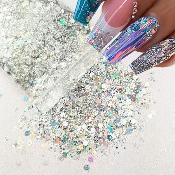 nail glitter 1 bag/10g holographic for decorations mix laser hexagon shape sparkly 3d sequins art accessories, Silver;gold
nail glitter 1 bag/10g holographic for decorations mix laser hexagon shape sparkly 3d sequins art accessories, Silver;gold