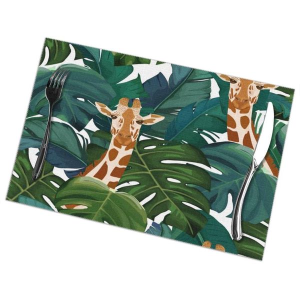 mats & pads 6pcs placemat for dining table exotic palm tree giraffe heat-resistant kitchen accessories
mats & pads 6pcs placemat for dining table exotic palm tree giraffe heat-resistant kitchen accessories