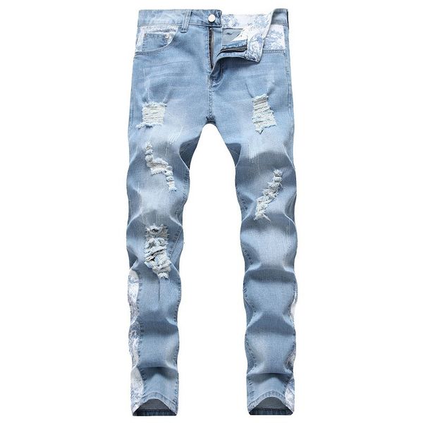 jeans hole straight stretch trend men's pants black in autumn and winter of 2021, Blue
jeans hole straight stretch trend men's pants black in autumn and winter of 2021, Blue
