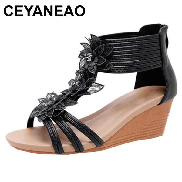 dress shoes ceyaneao summer women sandals sloping heels roman style flowers shoe fashion british wind wedge heel princess, Black
dress shoes ceyaneao summer women sandals sloping heels roman style flowers shoe fashion british wind wedge heel princess, Black
