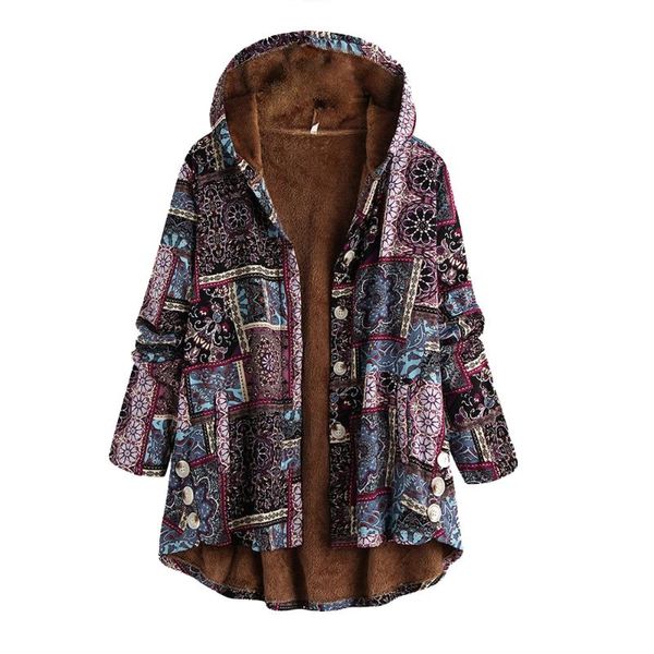 women's jackets wipalo s-5xl plus size autumn winter women fashion hooded long sleeve warm plush floral print vintage jacket ladies coa, Black;brown
women's jackets wipalo s-5xl plus size autumn winter women fashion hooded long sleeve warm plush floral print vintage jacket ladies coa, Black;brown