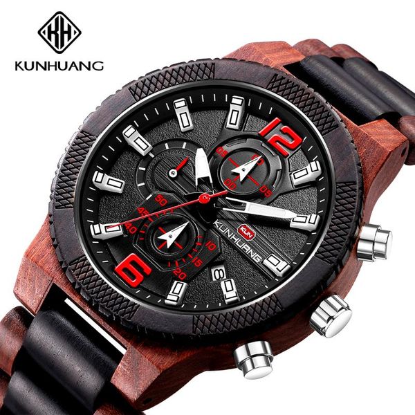 wristwatches wooden watch men luxury stylish wood timepieces chronograph military quartz watches for sport, Slivery;brown
wristwatches wooden watch men luxury stylish wood timepieces chronograph military quartz watches for sport, Slivery;brown