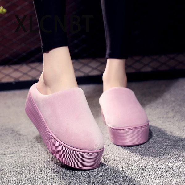 slippers home slipper style women winter warm fury cute cotton shoes thick bottom females high heel, Black
slippers home slipper style women winter warm fury cute cotton shoes thick bottom females high heel, Black