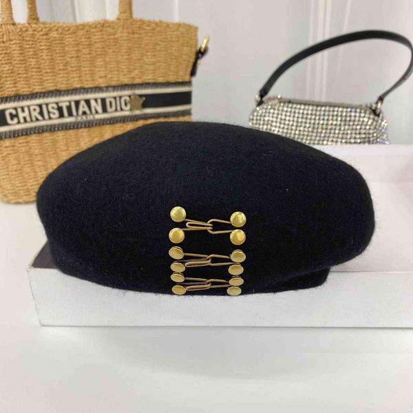 heavy industry autumn and winter wool beret female metal nail buckle british painter hat wardrobe accessories, Blue;gray
heavy industry autumn and winter wool beret female metal nail buckle british painter hat wardrobe accessories, Blue;gray