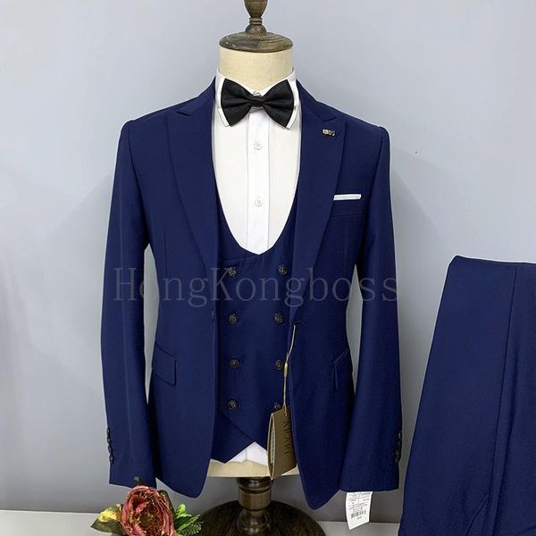 men's suits & blazers 3 pcs suit set jacket pants vest / 2021 fashion casual boutique double breasted waistcoat business wedding dress, White;black
men's suits & blazers 3 pcs suit set jacket pants vest / 2021 fashion casual boutique double breasted waistcoat business wedding dress, White;black