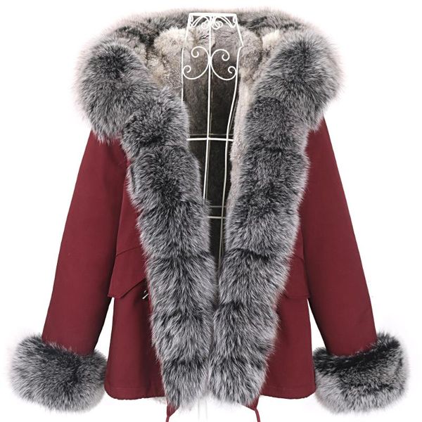 women's fur & faux 2021 waterproof short parka women real coat natural collar hood winter jacket warm streetwear detachable, Black
women's fur & faux 2021 waterproof short parka women real coat natural collar hood winter jacket warm streetwear detachable, Black