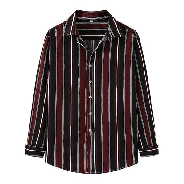 men's casual shirts 2021 plus size clothing spring autumn korean loose striped print dress shirt office long sleeve men, White;black
men's casual shirts 2021 plus size clothing spring autumn korean loose striped print dress shirt office long sleeve men, White;black