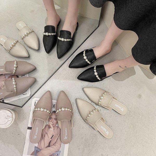 cover toe string bead low square heel female shoes shallow slippers women summer mules slides block 2021 pointed soft fabri, Black
cover toe string bead low square heel female shoes shallow slippers women summer mules slides block 2021 pointed soft fabri, Black