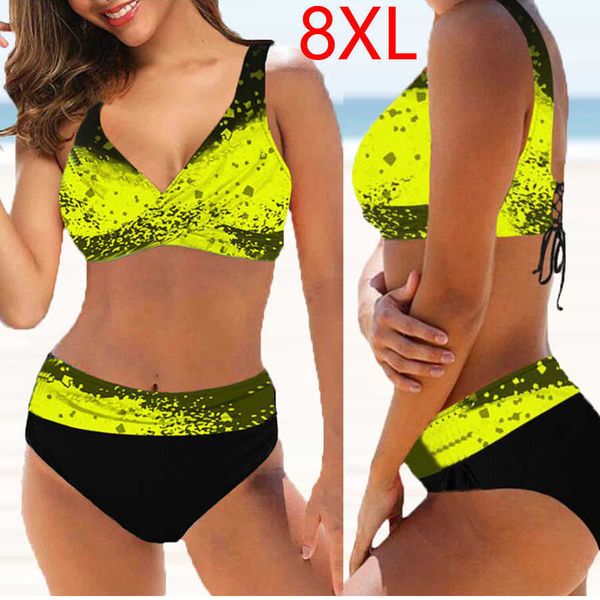 swimwear plus size 8xl bikini set women 2021 gradient swimsuit backless biquini push up female bathing suit high waist, White;black
swimwear plus size 8xl bikini set women 2021 gradient swimsuit backless biquini push up female bathing suit high waist, White;black