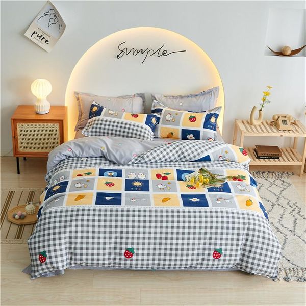 bedding sets four piece set of imitation pure cotton two person aloe thickened dormitory quilt cover sheet
bedding sets four piece set of imitation pure cotton two person aloe thickened dormitory quilt cover sheet