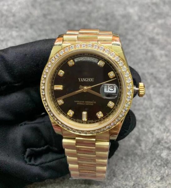 mens watches black dial with diamond automatic 2813 movement 228348 bp factory watch time day date rose gold crystal wristwatches, Slivery;brown
mens watches black dial with diamond automatic 2813 movement 228348 bp factory watch time day date rose gold crystal wristwatches, Slivery;brown