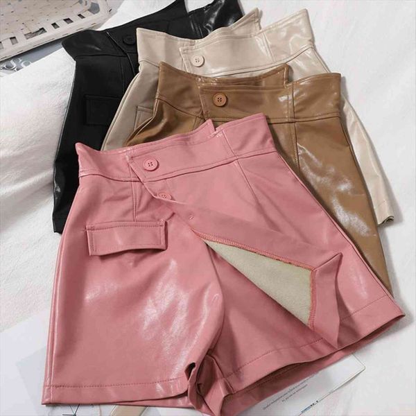 fashion irregular pu leather women shorts straight single breasted solid wide leg faux pink c6997, White;black
fashion irregular pu leather women shorts straight single breasted solid wide leg faux pink c6997, White;black