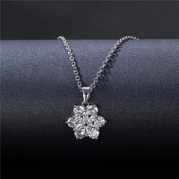 pendant necklaces jewelry sumptuous titanium steel flower small snowflake zircon clavicle choker party trendy statement for girls, Silver
pendant necklaces jewelry sumptuous titanium steel flower small snowflake zircon clavicle choker party trendy statement for girls, Silver