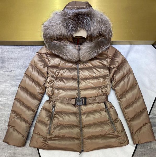 women nylon short down jacket designer lady warm fur hooded button zipper closure outwear fashion girl waist belt stand collar padded parka, Black
women nylon short down jacket designer lady warm fur hooded button zipper closure outwear fashion girl waist belt stand collar padded parka, Black
