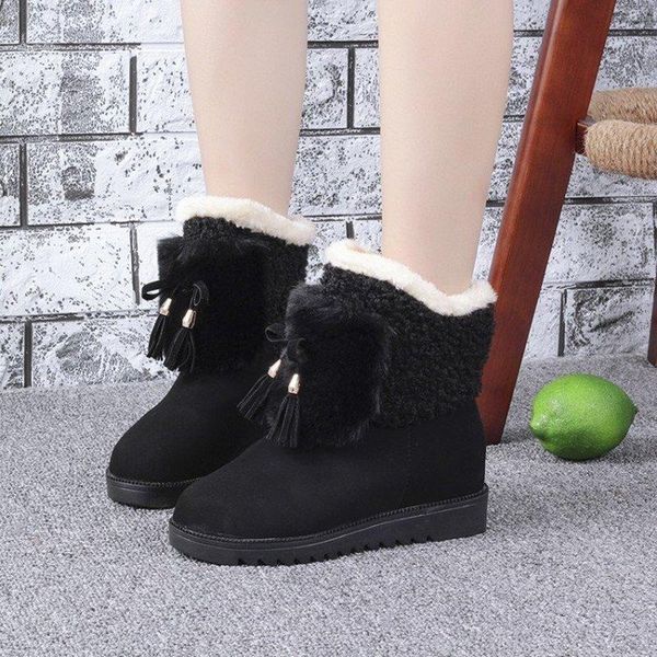 boots snow women's winter wild plus velvet inner tube waterproof and warm non-slip cotton shoes, Black
boots snow women's winter wild plus velvet inner tube waterproof and warm non-slip cotton shoes, Black
