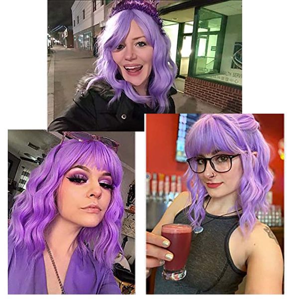 short wavy bob grey wigs natural curly hair synthetic wigs for women cosplay daily party purple wig for women easy to washfactory direct, Black
short wavy bob grey wigs natural curly hair synthetic wigs for women cosplay daily party purple wig for women easy to washfactory direct, Black