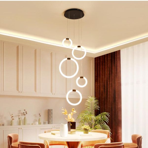 pendant lamps 2021 multi-circle acrylic for living room hall spiral staircase height adjustable hanging lights home decor
pendant lamps 2021 multi-circle acrylic for living room hall spiral staircase height adjustable hanging lights home decor