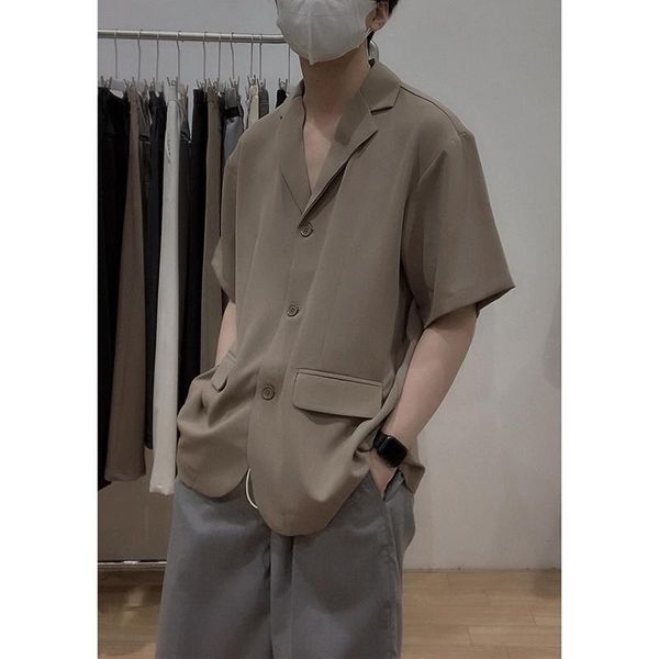 men's suits & blazers summer short-sleeved blazer fashion business society mens suit jacket korean loose solid color formal dress men, White;black
men's suits & blazers summer short-sleeved blazer fashion business society mens suit jacket korean loose solid color formal dress men, White;black