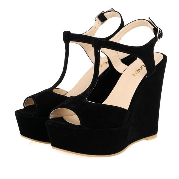 fashion women's open toe sandals high wedge club heel shoes wedding women 195-2ve, Black
fashion women's open toe sandals high wedge club heel shoes wedding women 195-2ve, Black
