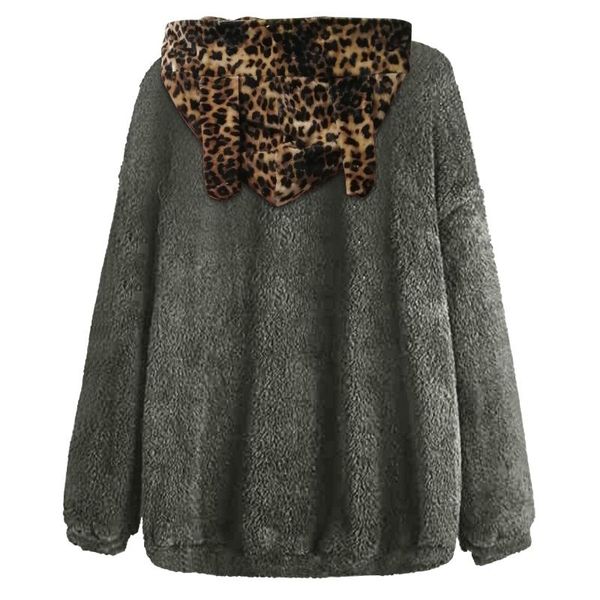 women's hoodies & sweatshirts fuzzy hoodie womens leopard kawaii ear hooded sweatshirts long sleeve oversized solid warm jackets sudade, Black
women's hoodies & sweatshirts fuzzy hoodie womens leopard kawaii ear hooded sweatshirts long sleeve oversized solid warm jackets sudade, Black