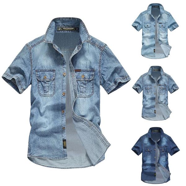 men's casual shirts retro 100% cotton large size multi-pocket button short-sleeved lapel work denim shirt men clothing cardigan camisa, White;black
men's casual shirts retro 100% cotton large size multi-pocket button short-sleeved lapel work denim shirt men clothing cardigan camisa, White;black