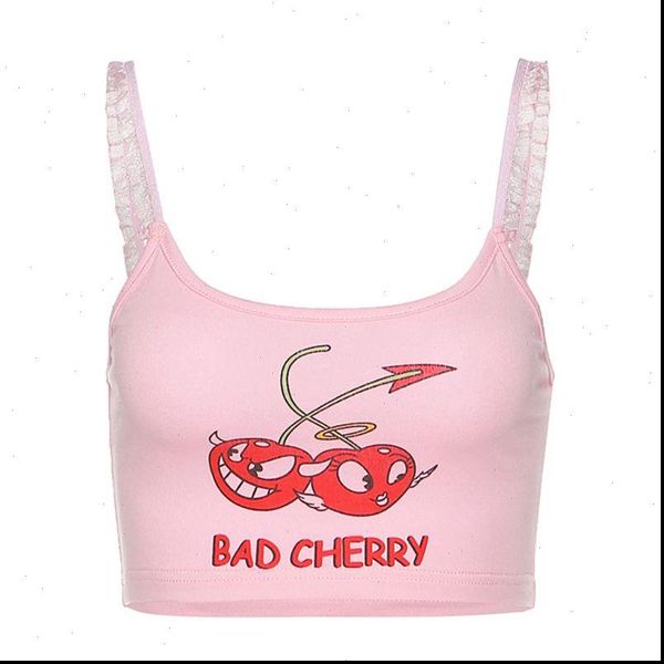 summer spaghetti strap womens tank ruffles crop pink cartoon bad cherry print camisole cute backless slim sling vest, White
summer spaghetti strap womens tank ruffles crop pink cartoon bad cherry print camisole cute backless slim sling vest, White