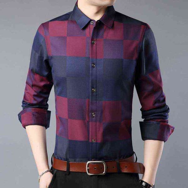 men's shirt long sleeve spring and autumn non ironing thin busins leisure with middle-aged dad's earth plaid shirt, White;black
men's shirt long sleeve spring and autumn non ironing thin busins leisure with middle-aged dad's earth plaid shirt, White;black