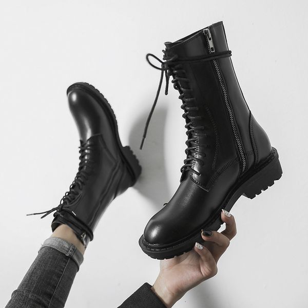 black ankle cool british style street handsome medium motorcycle short boots
black ankle cool british style street handsome medium motorcycle short boots