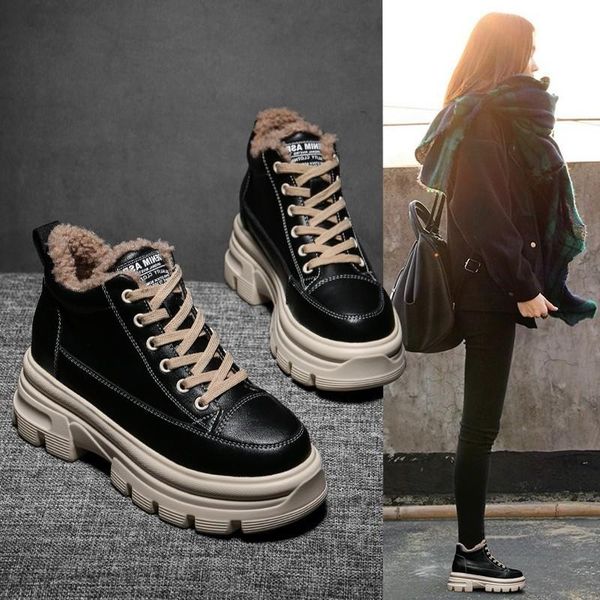 boots winter women 7cm wedge snow warm thick plush ankle waterproof female platform shoes non-slip lady, Black
boots winter women 7cm wedge snow warm thick plush ankle waterproof female platform shoes non-slip lady, Black