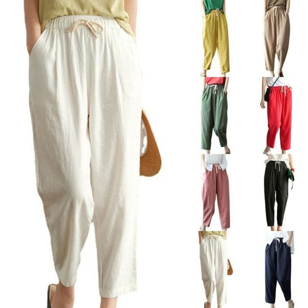 women's pants & capris autumn womens soild color casual ladies elastic waist solid harem wide leg loose pockets trousers, Black;white
women's pants & capris autumn womens soild color casual ladies elastic waist solid harem wide leg loose pockets trousers, Black;white