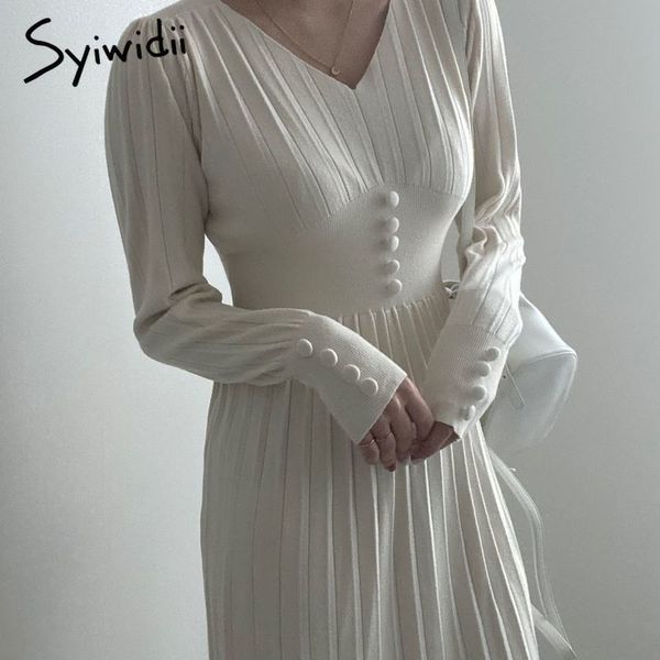 syiwidii knitting dresses for women a-line black beige clothing midi long sleeve solid spring autumn v-neck winter fashion 210417, Black;gray
syiwidii knitting dresses for women a-line black beige clothing midi long sleeve solid spring autumn v-neck winter fashion 210417, Black;gray