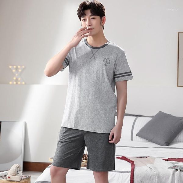summer 100% cotton short sleeve pajama sets for men sleepwear suit pyjama male homewear nightwear home clothes men's, Black;brown
summer 100% cotton short sleeve pajama sets for men sleepwear suit pyjama male homewear nightwear home clothes men's, Black;brown